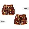 thumbnail image 6 of Athletic Shorts for Women, Warm Forest Plants and Deer Seam Womens Shorts High Waisted Sport Running Workout Gym, 6 of 8