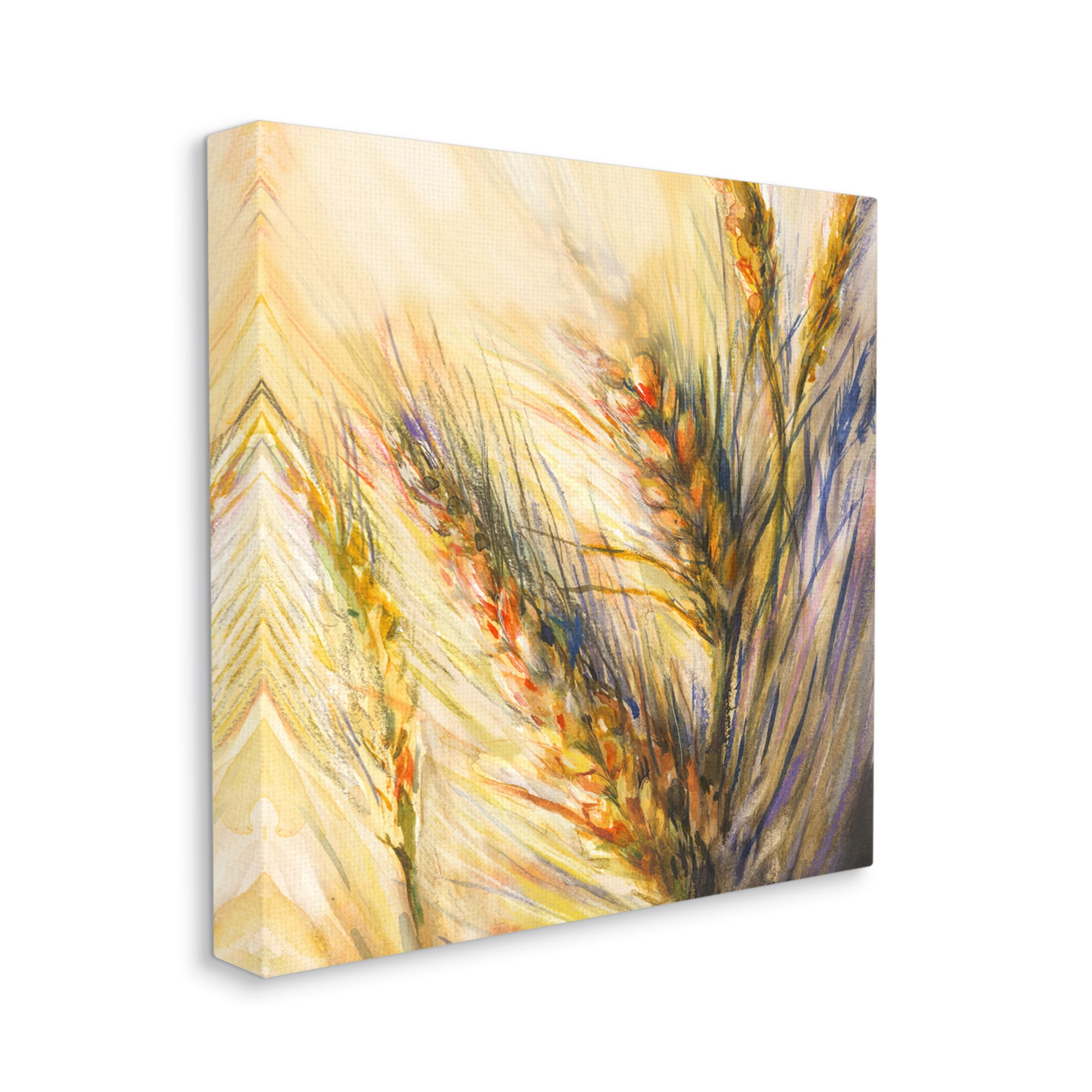 Stupell Industries Autumn Wheat Painting Botanical & Floral Painting Gallery Wrapped Canvas Print Wall Art, 24 x 24
