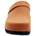 thumbnail image 4 of BJORK Maja Wood Open Back Leather Clogs in Cognac, 4 of 7