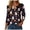 Black_1, variant on Godom Halloween Shirts for Women 3/4 Sleeve Tshirts Ghost Graphic V-Neck Tops 2025
