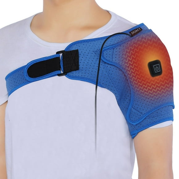 Heated Shoulder Support Brace, Shoulder Heating Pad for Rotator Cuff, Arm Wrap Brace USB Electric, Frozen AC Joint, Dislocation Sprains
