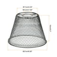 thumbnail image 2 of Uxcell Mesh Lamp Shade, Retro Industrial Pendant Light Shade Foldable Lampshade for E26/E27 Bulb, Black, 2 of 6