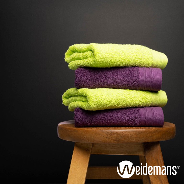 Weidemans Premium Towel Set of 4 Hand Towels 18 x 30 Color: Apple Green and Petrol |100% Cotton|4 Ultra Soft and Highly Absorbent Hand Towels for