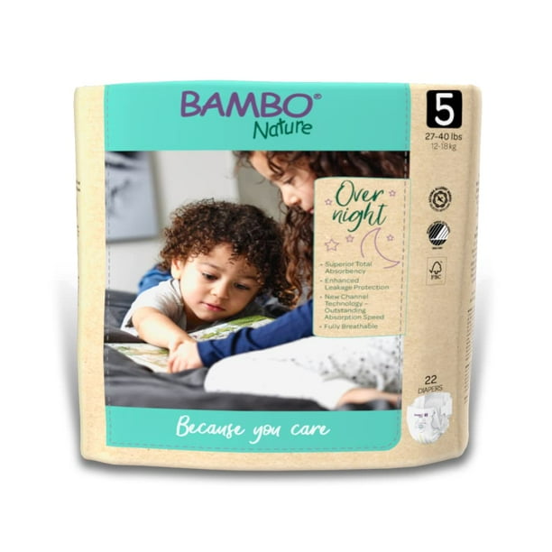 Pañales para bebés Bambo Nature, talla 5, hipoalergénicos, 44 unidades
