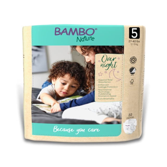 Pañales para bebés Bambo Nature, talla 5, hipoalergénicos, 44 unidades