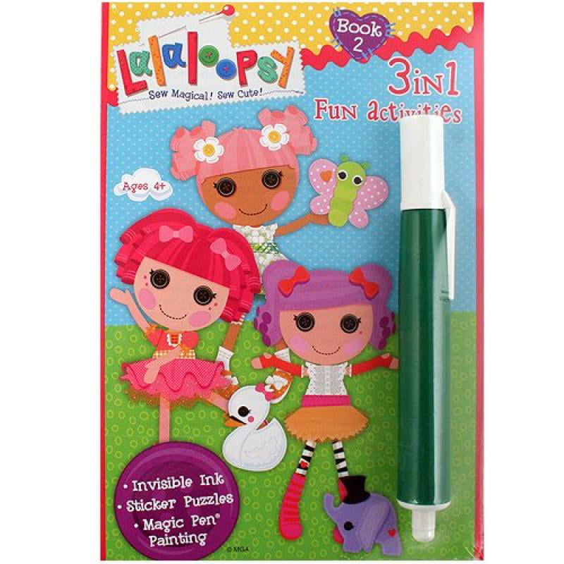 Lalaloopsy 3 in 1 Fun Activities Magic Pen Book 1-23 Pages