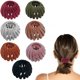 thumbnail image 1 of 7 pinzas para el cabello con forma de nido de pájaro, soportes para cola de caballo, pinzas para cola de caballo tejidas con forma de plátano grande y terciopelo retráctil con forma de disco grueso e, 1 of 5