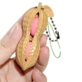 thumbnail image 3 of Sensory Squeeze Toys, Relaxation Toys, Metal Squeeze Toys, Squeeze Toys for Relaxation, 3 in Peanut, Bag Chain Charm, Workplace Use, Tan Pink, 3 Pc, 3 of 7