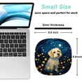 thumbnail image 2 of ERDS-Small Mouse Pad 6.6 Inch, Takes up Wrist and Mouse Space, Waterproof Compact Mini Mouse Mat for Laptop Computer Wireless Mouse Keyboard Home Office Travel,Starry Sky Dog, 2 of 4