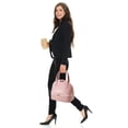 thumbnail image 5 of Women's Double-layer Portable Artificial Leather Insulated Lunch Bag, Reusable Women's Picnic Bag, Travel Lunch Bag, 5 of 5