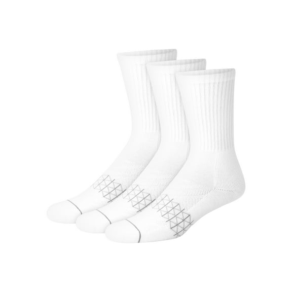 Absolute Comfort Cushioned Crew Socks, 3-Pairs