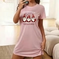 thumbnail image 5 of Aboser Short Sleeve Nightgowns for Women Halloween Holiday Sleepwear Funny Printed Nightshirt Loose Fit Crewneck Pajama Dress, 5 of 6