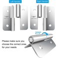 thumbnail image 3 of 2025 Latest Model 2.5 Inch Lift Off Hinges, Stainless Steel 304 Small Slip Joint Flag Hin, 3 of 5