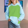 thumbnail image 2 of KAUOD Teen Girls Pullover Hoodies Long Sleeve Oversized Fleece Hoodie Sweatshirts Kids Fall Plain Cute Preppy Sweatshirts, 2 of 7