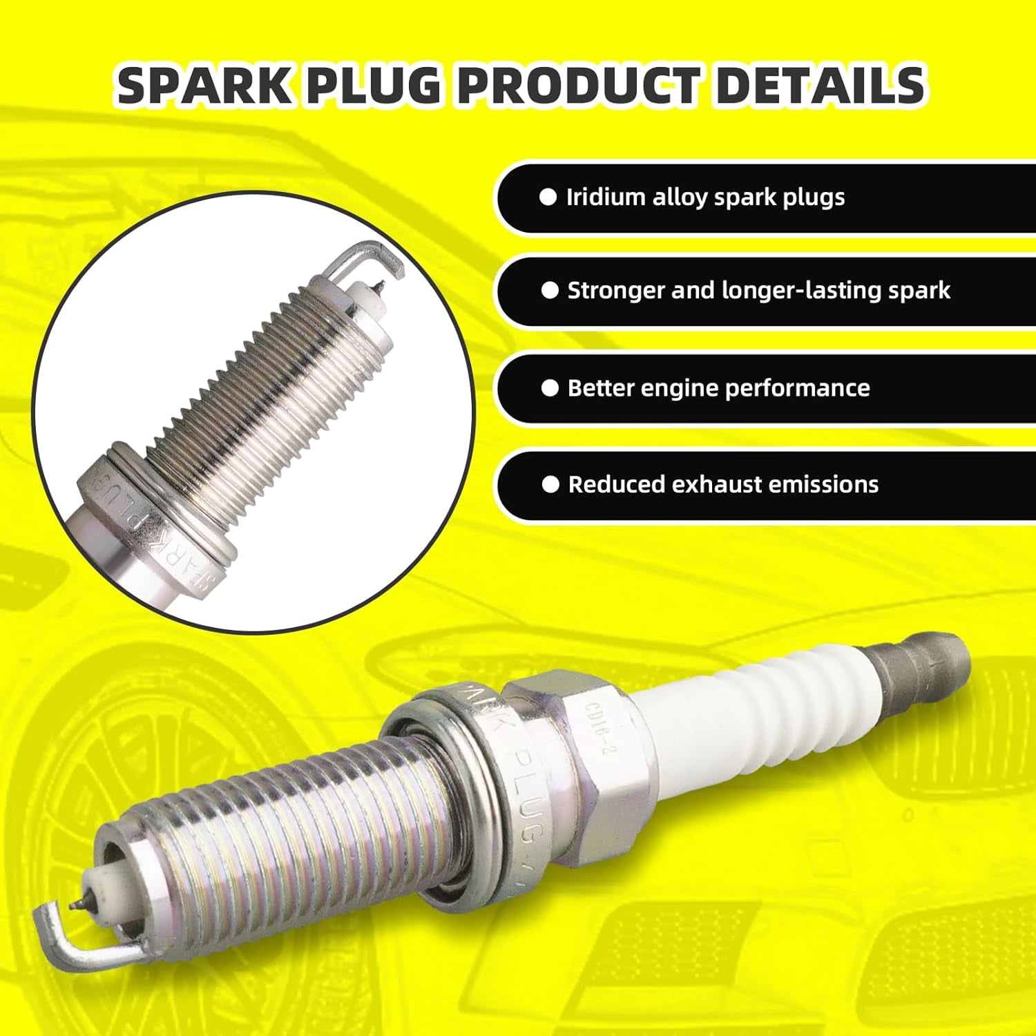 MOAUTO Set of 6 Ignition Coils Pack UF550 22448-JA10C & 6 PCS Iridium Spark Plugs Compatible with 2007-2017 Nissan Infiniti Maxima Quest Pathfinder Murano Altima Q50 QX60 FX35