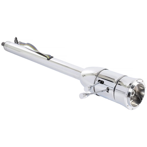 JEGS Universal Floor Shift Tilt Steering Column, Chrome, 2 in. Diameter, 30 in. Length