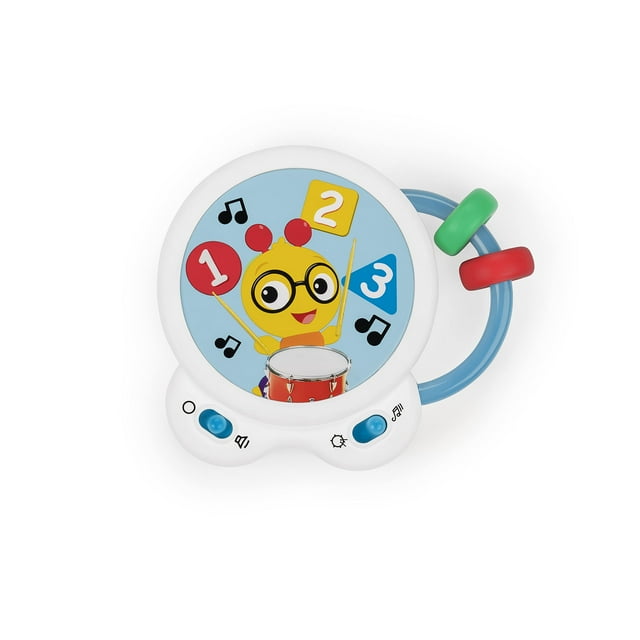 Tambor de juguete musical Baby Einstein Tiny Tempo de más de 3 meses con abalorio