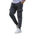 thumbnail image 3 of Chiccall Mens Cargo Sweatpants 5 Pockets Casual Fleece Wide Leg Sweatpant Baggy Elastic Waist Drawstring Workout Jogger, 3 of 8