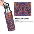 thumbnail image 4 of Yayeee 33oz Insulated Water Bottle Double Wall Stainless Steel with Flip Straw Lid, Red Geometric Eagle, 4 of 7