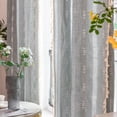 thumbnail image 2 of NixiYa Boho Curtains for Bedroom Gray vintage curtains Living room 52" W x 84" L, 2 of 9