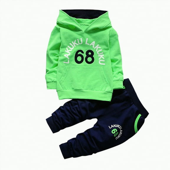 Clothes For Teen Boys Little Fall Winter Round Neck Long Sleeve Elastic Waist 6 12 18 24 Months Everyday Outfit Set 2 Piece