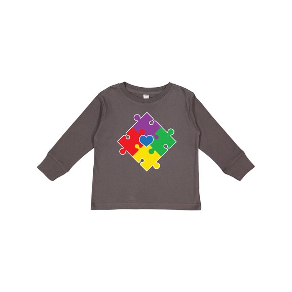 Inktastic Autism Awareness Month Puzzle Boys or Girls Long Sleeve Toddler T-Shirt