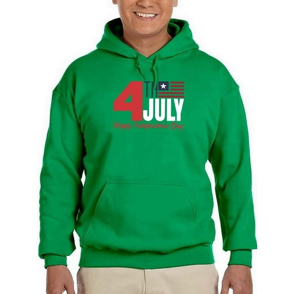 4Th July Stripes Flag Hoodie Men -Image by Shutterstock, Male Large