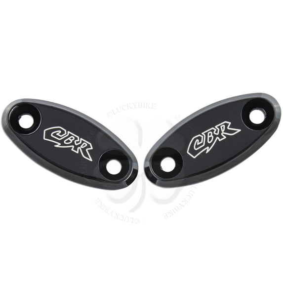 Black Motorcycle Mirror Block Off Base Plate Honda CBR 600 F4i 900 929 954 1000