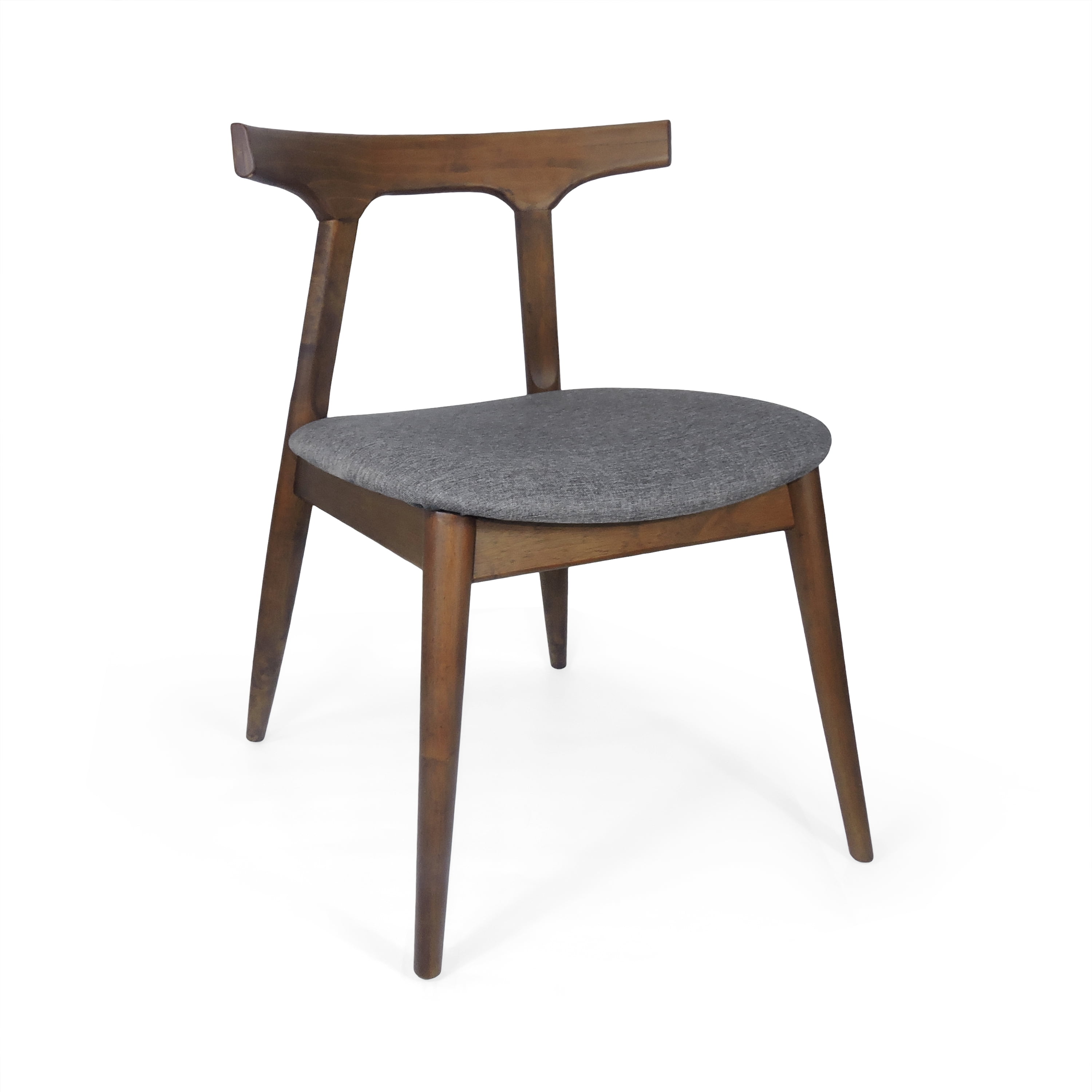 EUROCO Solid Wood Dining Chairs Set of 2, Modern Minimalist Accent Chair Armless,Side Chair for Kitchen Living Room