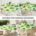 thumbnail image 7 of Green Yellow Dandelion Pattern Round Fitted Tablecloth with Elastic Edge,Dining Table Cover Waterproof,Outdoor Round Tablecloth for Camping,Dining,Indoor and Outdoor, 7 of 7
