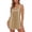 Beige, variant on Women's Sleeveless Tank Dress, Contrast Piping Athletic Mini Dresses, Loose Fit Pleated Summer Tennis Running Skater Sundress