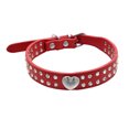 thumbnail image 1 of Collier pour Animaux avec Strass Cristal Cœur Collier en Cuir Cadeau de Vacances, Rouge, TTP, 1 of 7