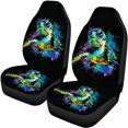 thumbnail image 5 of Pzuqiu Colorful Turtle Car Seat Covers 3 Pack, Car Seat Covers Full Set Polyester Lightweight Breathable for most Cars Trucks Most Sedans, 5 of 10