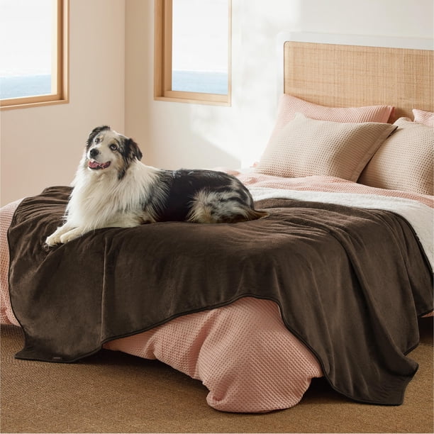 Manta Impermeable Bedsure para Cama Sherpa Fleece Twin Marrón
