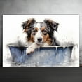 thumbnail image 2 of Australian Shepherd Dog Canvas Bathroom Décor - Unique Bath Wall Decor - Modern Canvas Bathroom Wall Art - Room Decor - Bathroom Decorations - Restroom Sign - Wall decor living room, 2 of 4