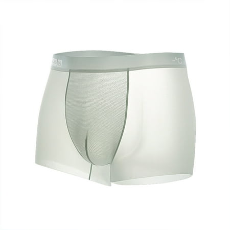 Summer Savings Clearance 2025  Mens Boxer Briefs  Underwear for Men with Pouch Moisture Wicking Cooling Ice Silk Underwear Men Breathable See Through Boxer Briefs L-3XL