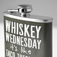 thumbnail image 2 of American Art Decor Whiskey Wednesday Stainless Steel 8 oz Liquor Flask - 5.5" x 4" x 1.25", 2 of 6