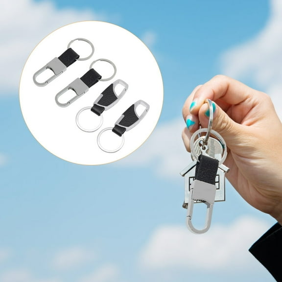 ROSENICE 4Pcs Carabiner Keychain Men Metal Key Carabiner Clip -proof Fade- Everyday Carry Keys Organizer