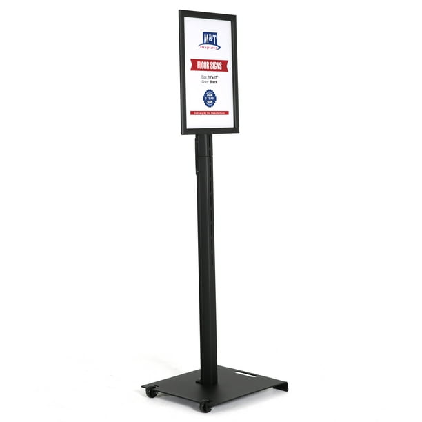 M&T Displays Outdoor Sign Holder, Black 11x17 Inch Aluminum