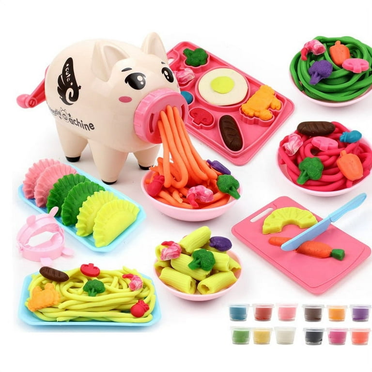19pcs/set Clay Dough Tools Kitchen Modeling Clay For Kids,diy Creative  Plasticine Noodle Playset Toys Gifts