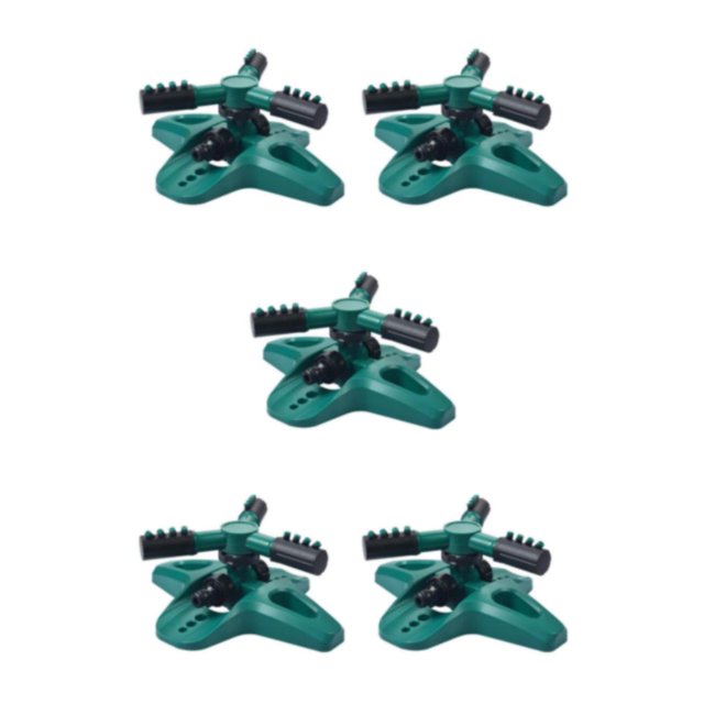 relayinert 3 Arms Lawn Water Sprinkler Irrigation Tool System Garden Automatic for Lawn green 25x20.8x10cm 5Set