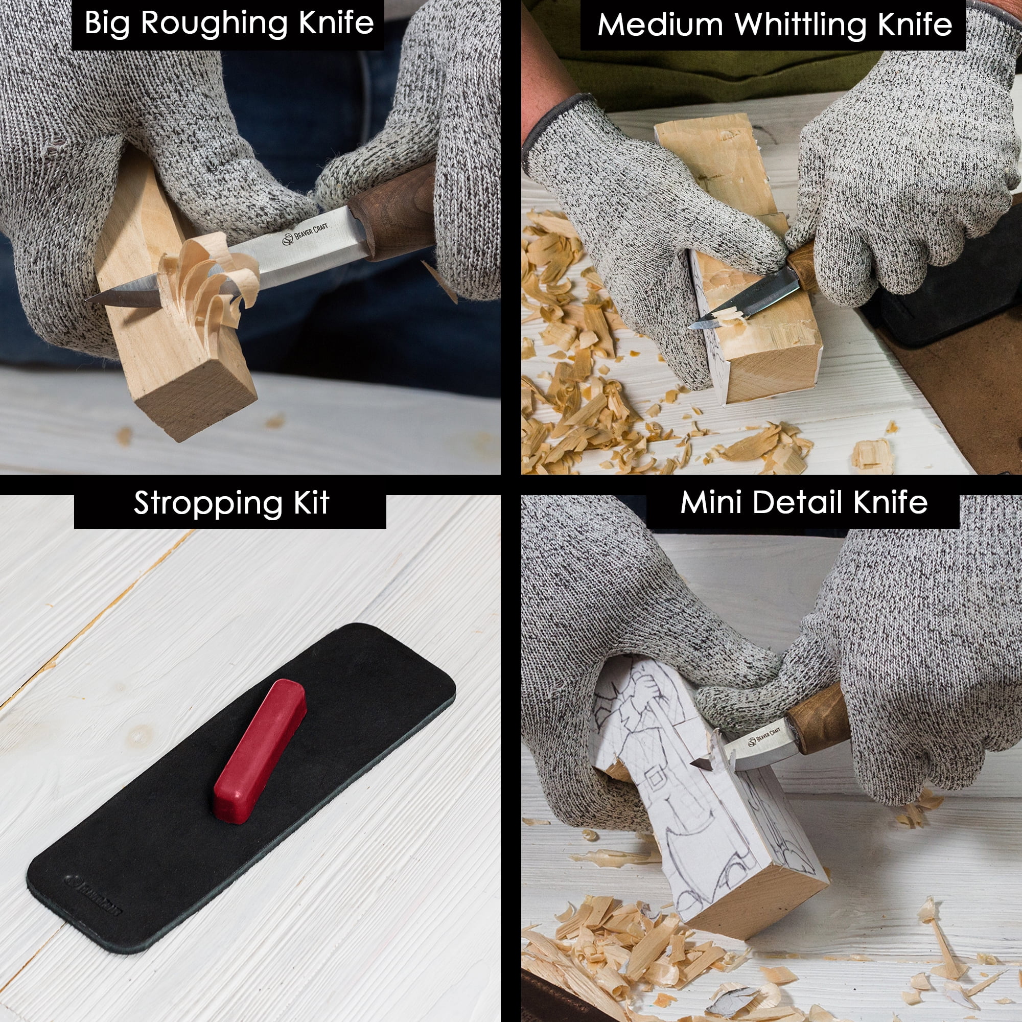 Buy big roughing knife carving cutting knife online - BeaverCraft