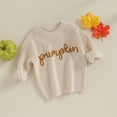 thumbnail image 3 of Okbabeha Toddler Baby Girl Boy Knit Sweater Pumpkin Long Sleeve Pullover Crewneck Sweatshirt Fall Halloween Baby Clothes, 3 of 7