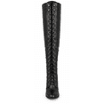 thumbnail image 3 of Forever Camila-48 Women's Lace Up Over The Knee Boots Stacked Block High Heel Side Zipper Thigh High Boots Black 10, 3 of 6