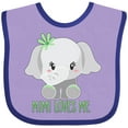 thumbnail image 3 of Inktastic Mimi Loves Me Cute Elephant Boys or Girls Baby Bib, 3 of 4