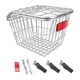 thumbnail image 2 of Cesta trasera para bicicleta, cesta para portaequipajes de bicicleta de alambre de hierro, portaequipajes portátil para bicicleta, cesta para biciclet Plata con tapa, 2 of 9