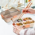 thumbnail image 4 of TOPRenddon Microwave-Safe Lunch Container – 1100ml Leakproof Bento Box with Dividers, BPA-Free & Dishwasher Safe for Office/Meal Prep/Gym, 4 of 7