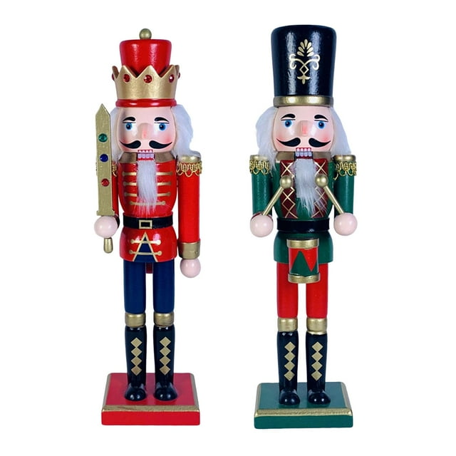2 uds figuras de Cascanueces muñeca coleccionable dormitorio fiesta decoración regalos Estilo C Zulema Figurita de Cascanueces