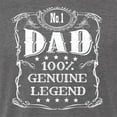 thumbnail image 5 of Wild Bobby, No. 1 Dad Genuine Legend Father's Day Mens Premium Tri Blend Tee, Dark Heather, XX-Large, 5 of 6