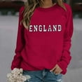 thumbnail image 2 of Women Sweatshirt Womens Long Sleeve Sweatshirt Pullover for Women Red Sweatshirt for Woman Winter Fashion for Women Daily Wear, 2 of 4